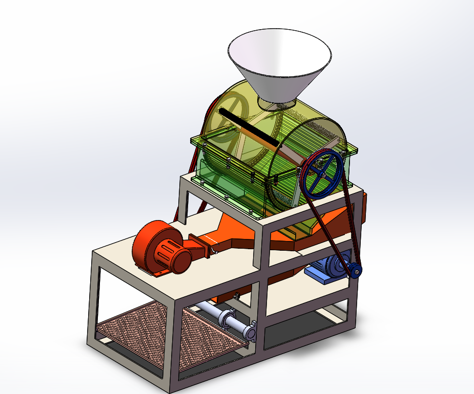 新型家用花生脱壳机设计（含三维SW模型+CAD图纸+说明书）